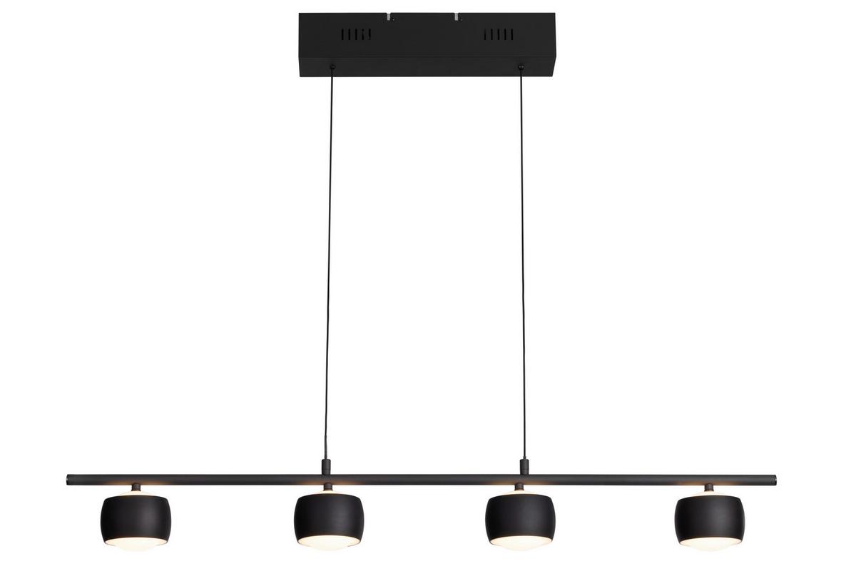 LED-Hängeleuchte Topl Schwarz/Weiß max. 30 Watt - Schwarz/Weiß, MODERN, Kunststoff (100/10/120cm)