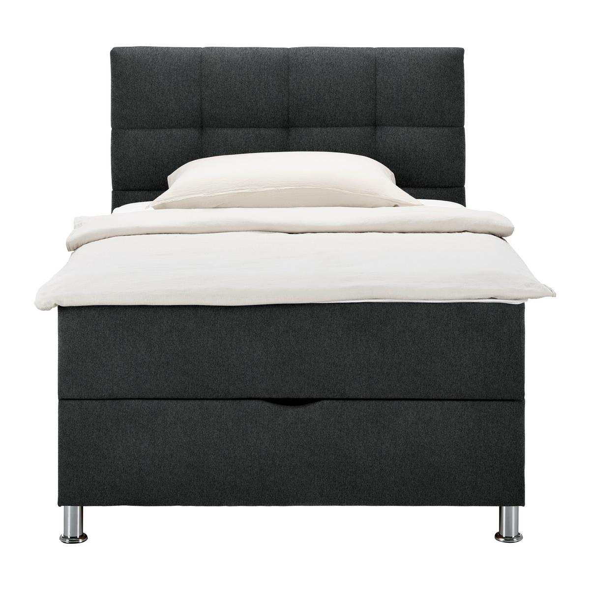 Box Krevet Oviedo - antracit, Konvencionalno, tekstil/metal (140/200cm) - Based