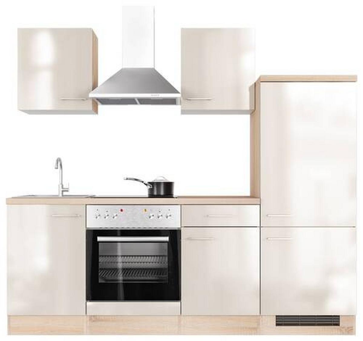 Kuhinjski Blok Nepal - barve nerjavečega jekla/kašmir, Moderno, kovina/leseni material (220cm) - FlexWell