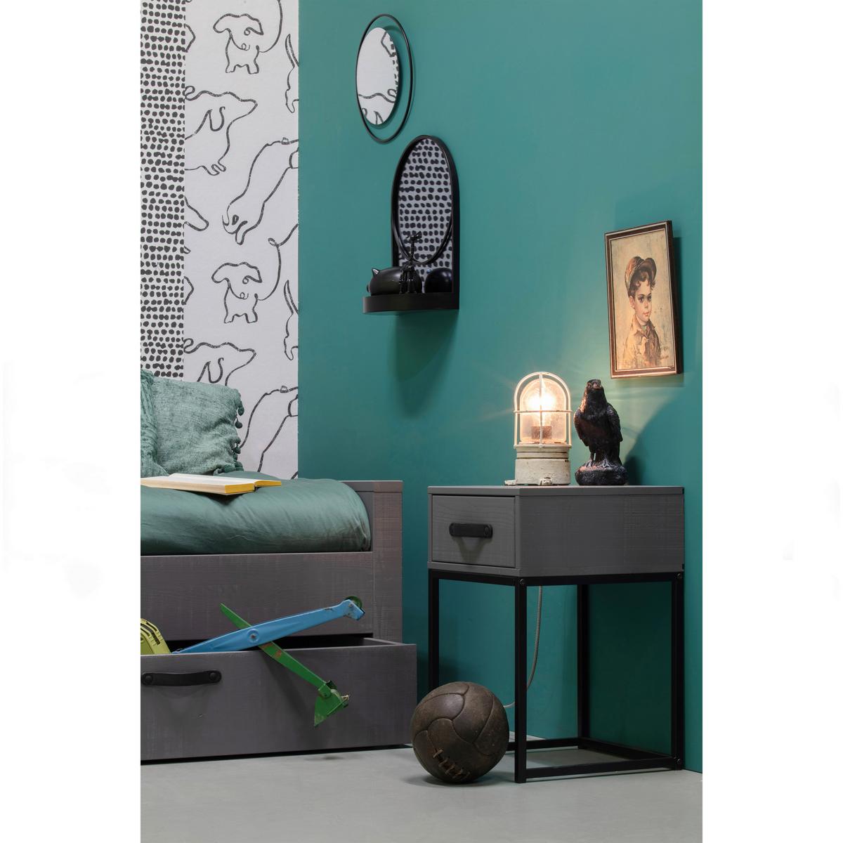 Bett Morris Grau ca. 90x200 cm - Grau, Design, Holz (90/200cm) - Livetastic