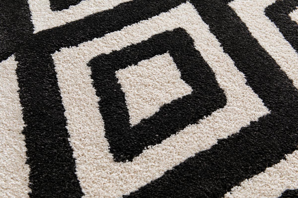 Covor țesut Timon 1 - crem/negru, Modern, textil (80/150cm) - Modern Living