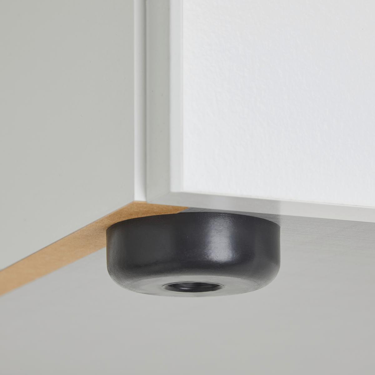 Nachtkästchen Level 36 Black A Weiß - Schwarz/Weiß, KONVENTIONELL, Holzwerkstoff/Kunststoff (41/61/41cm) - Premium Living
