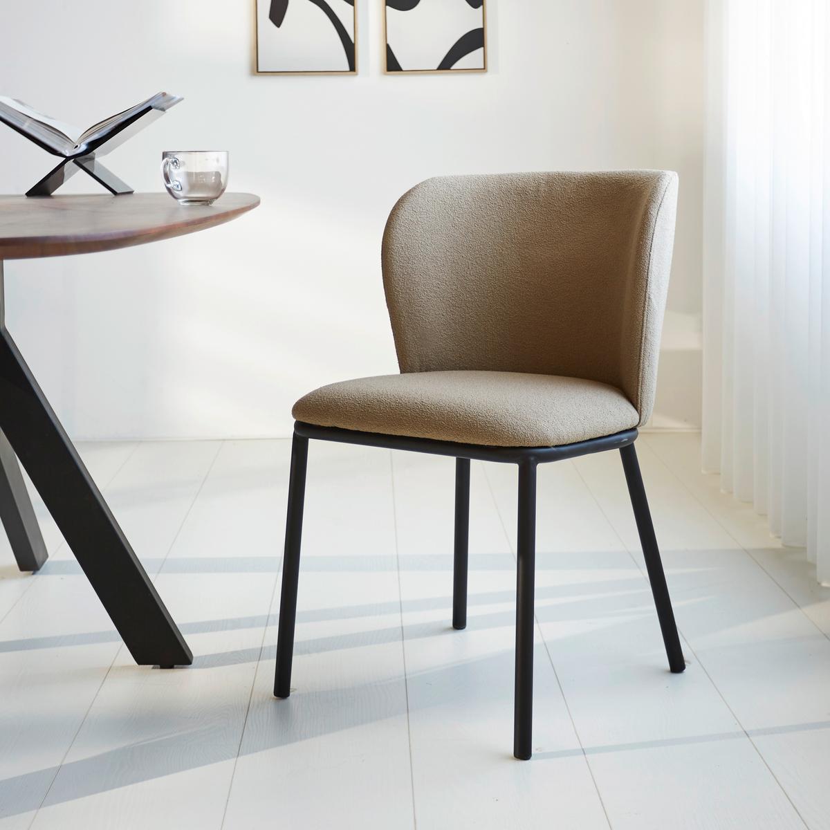 Stuhl-Set Bourges Taupe - Taupe/Schwarz, MODERN, Textil/Metall (52/80/44cm) - MID.YOU