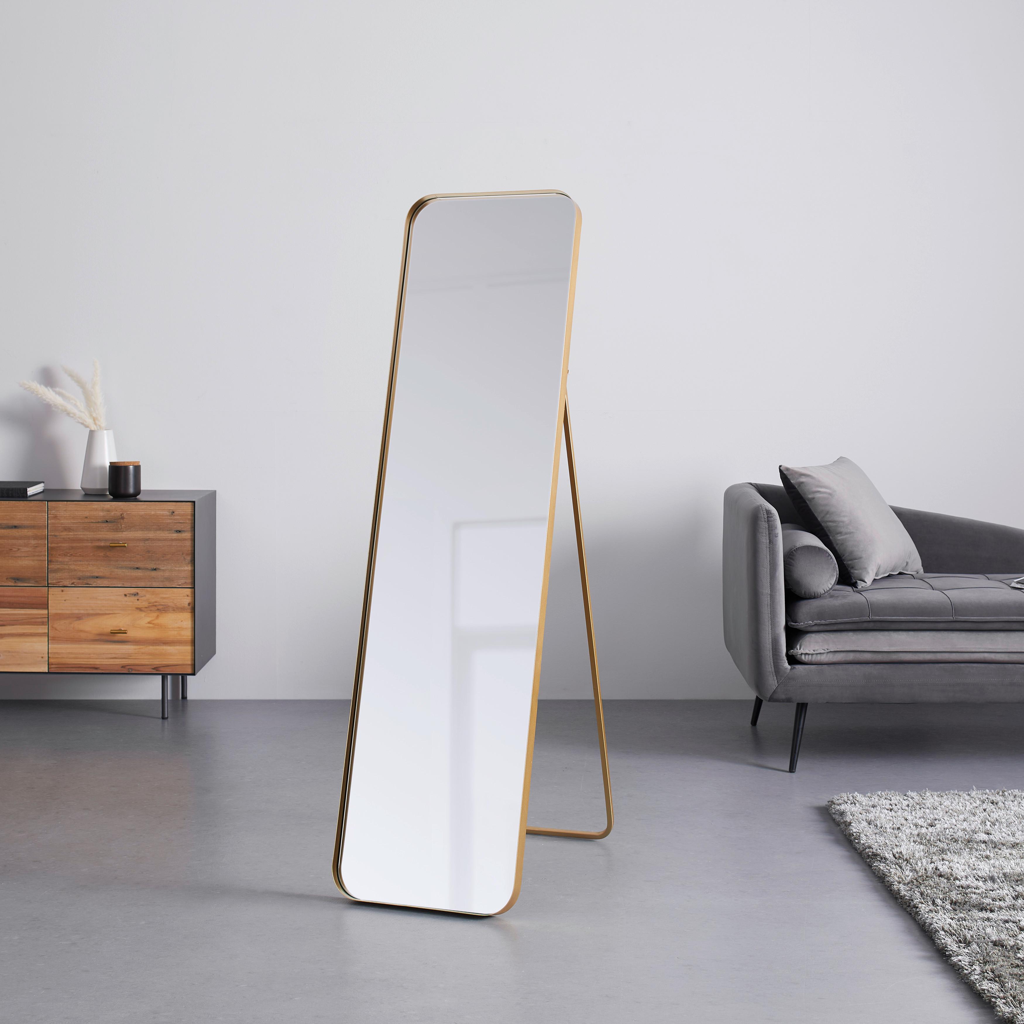 Spiegel Liv Gold ca. 41x154x68,5 cm - Goldfarben, MODERN, Glas/Metall (41/154/68,5cm) - Bessagi Home