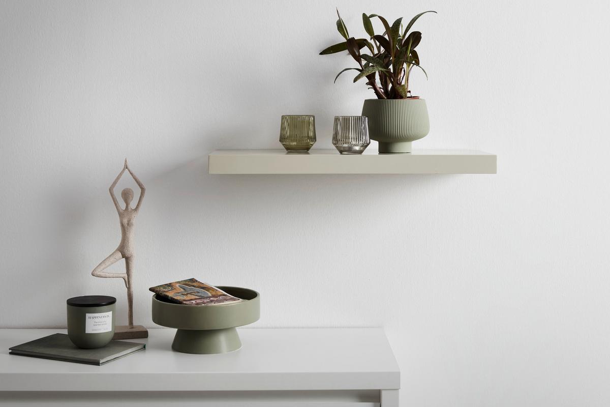 PÓŁKA ŚCIENNA ANJA -SB- - beżowy, Modern, materiał drewnopochodny (60/3,8/23,5cm) - Mömax