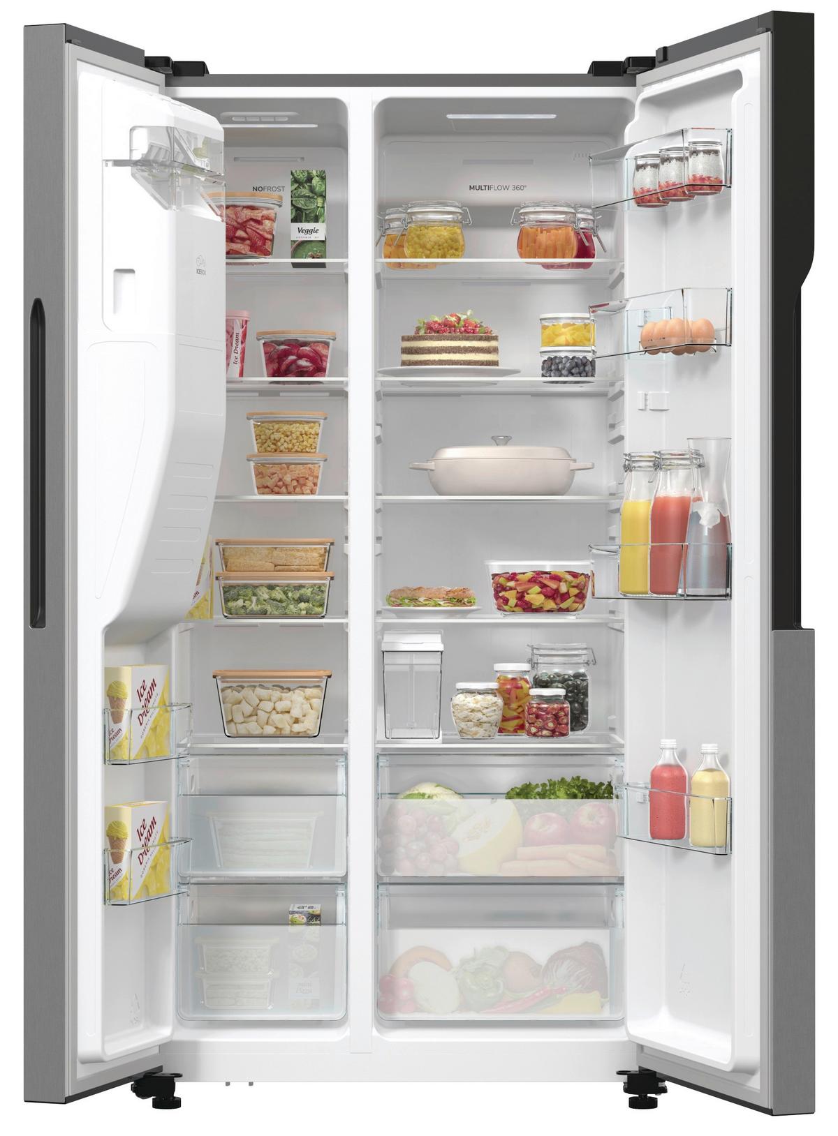 Kühl-Gefrier-Kombination NRR9185ESXL, Side by Side - Edelstahlfarben, MODERN (91,5/178,6/69,8cm) - Gorenje