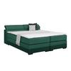 Boxspringbett Sevilla Dunkelgrün ca. 180x200cm - Dunkelgrün/Schwarz, KONVENTIONELL, Holz/Kunststoff (180/200cm) - Premium Living