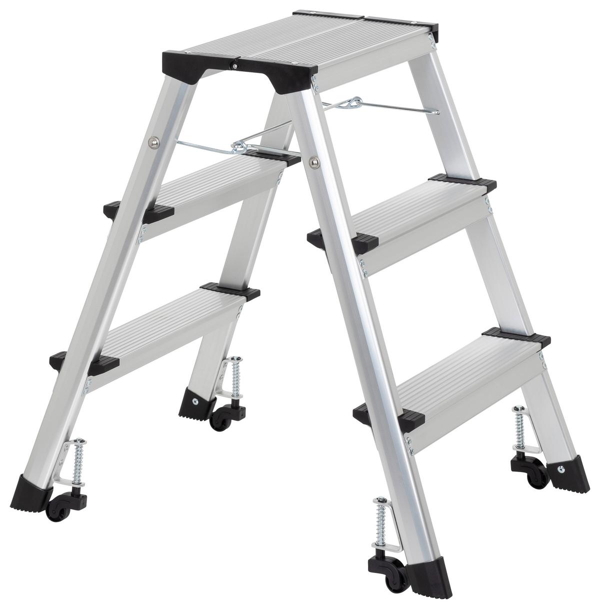 Zložljiva Lestev Solid Iv, Aluminij - barve aluminija, Basics, kovina (43/67/21cm) - MID.YOU