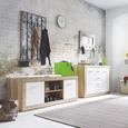 Kommode in Weiß/canyon Grey - Chromfarben/Weiß, MODERN, Holzwerkstoff/Kunststoff (138/86/40cm) - MÖMAX modern living