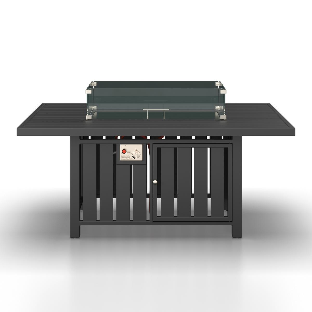 Garnitură grădină Selena - gri deschis/culoare inox, Modern, sticlă/metal (258/66/72cm) - Bessagi Garden