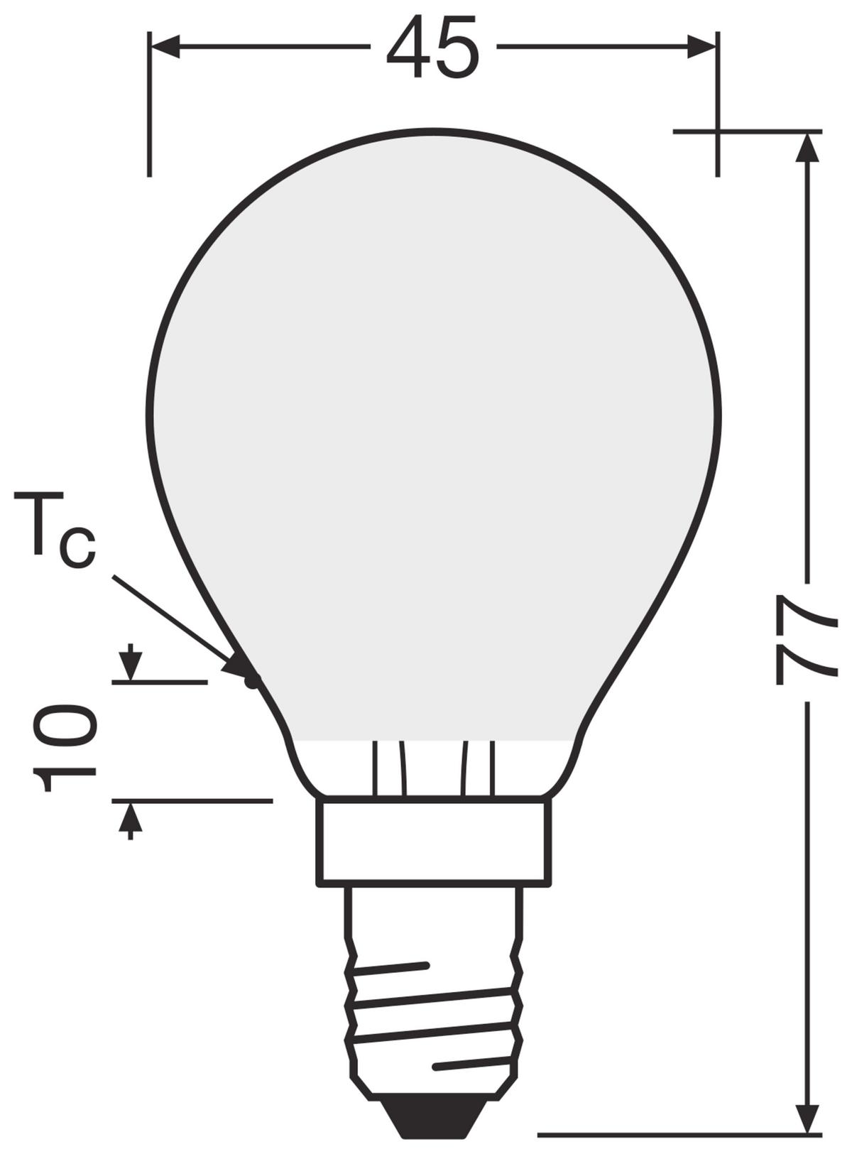 ŻARÓWKA LED BASECLP40 4W-827 GLFR - biały, Basics, szkło (4,5/8,4cm) - Osram
