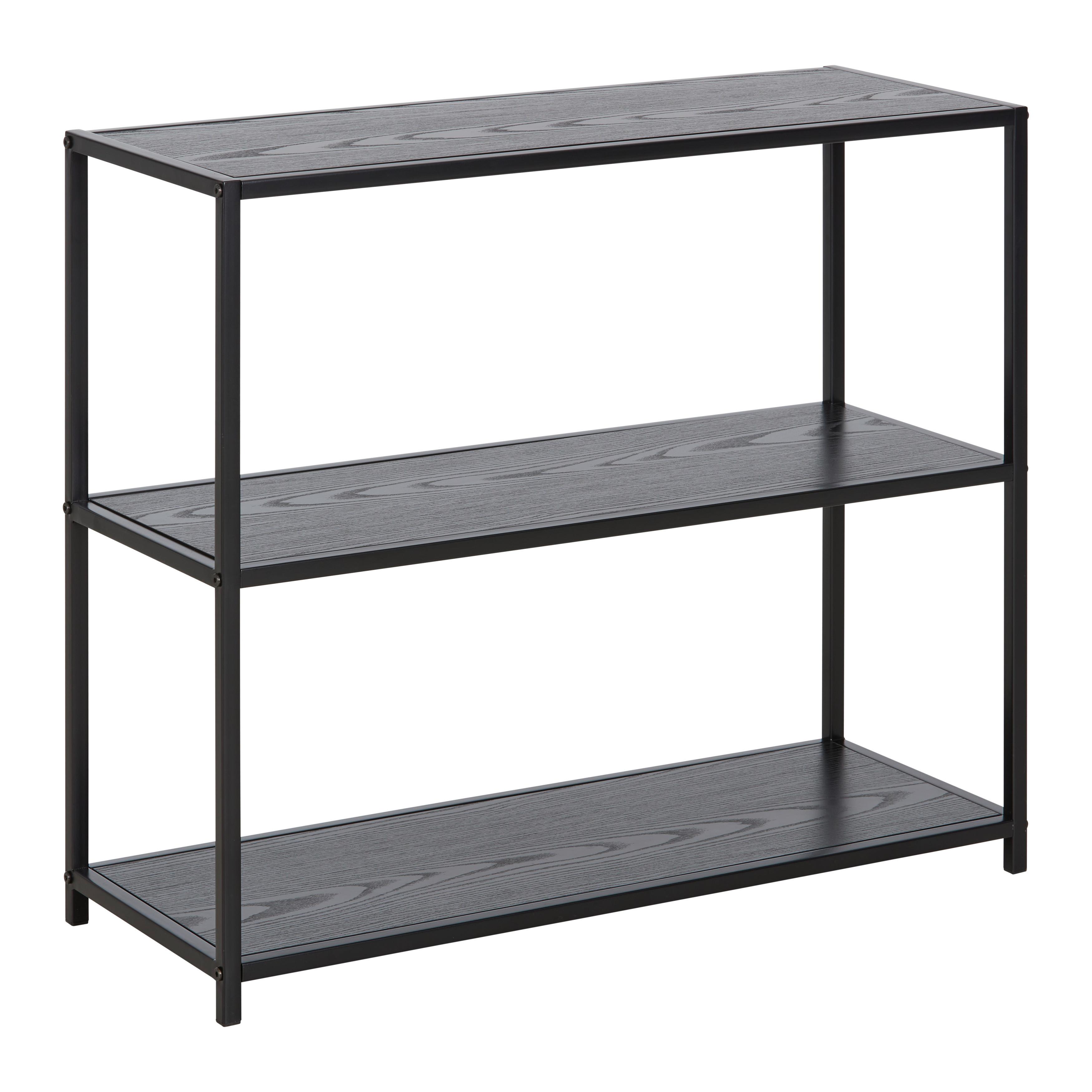 Regal Bastian in Schwarz - Schwarz, MODERN, Holzwerkstoff/Metall (77/68/30cm) - Based