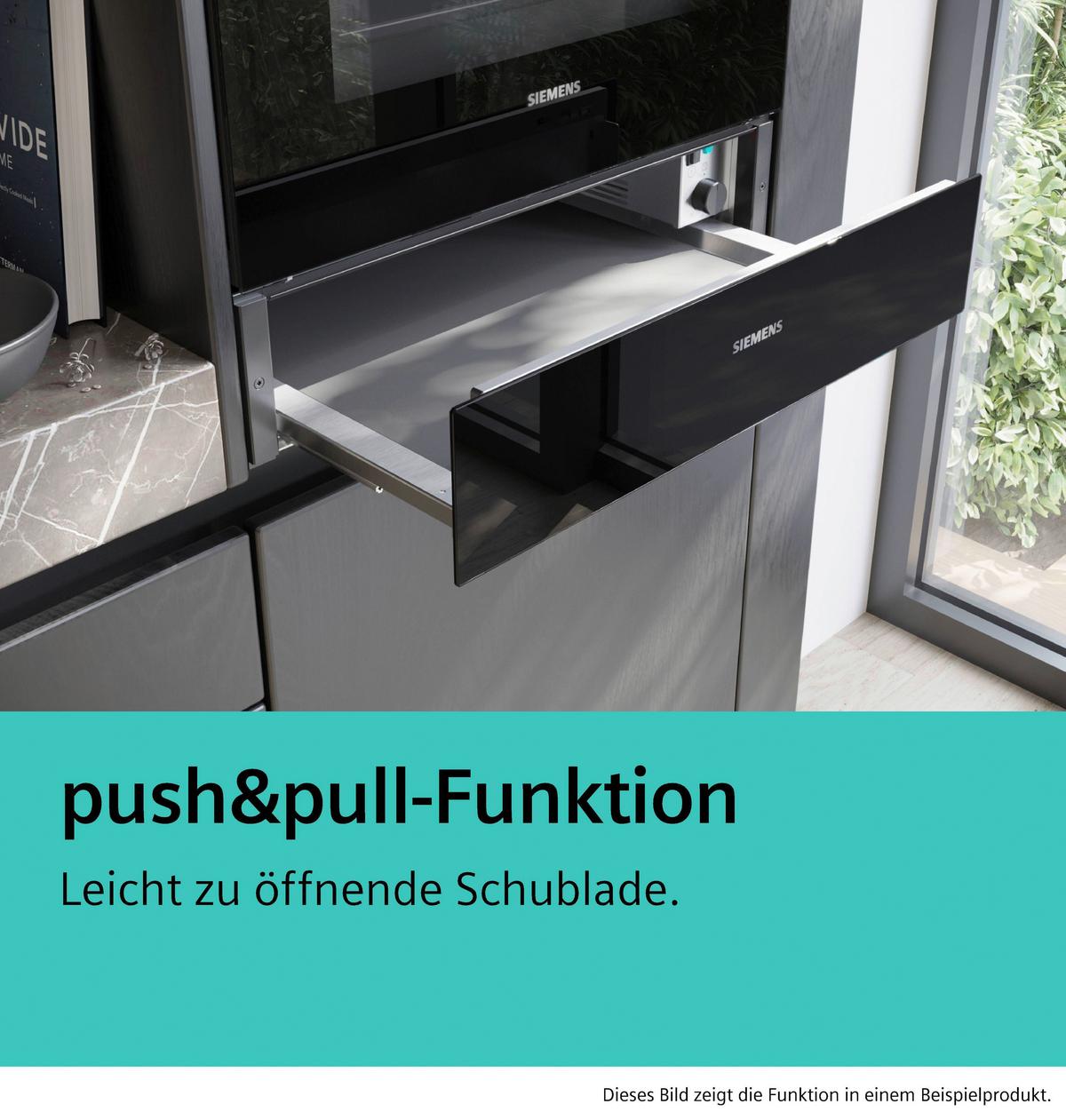 Wärmeschublade Siemens BI510CNR0 - Schwarz, Metall (59,4/14/54cm) - Siemens
