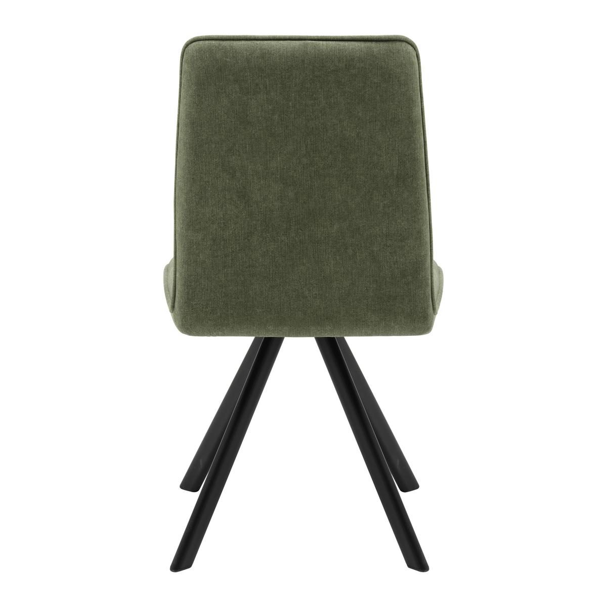 Stuhl Mendosa 100 in Grün - Schwarz/Grün, Basics, Textil/Metall (47/92/60cm) - Premium Living