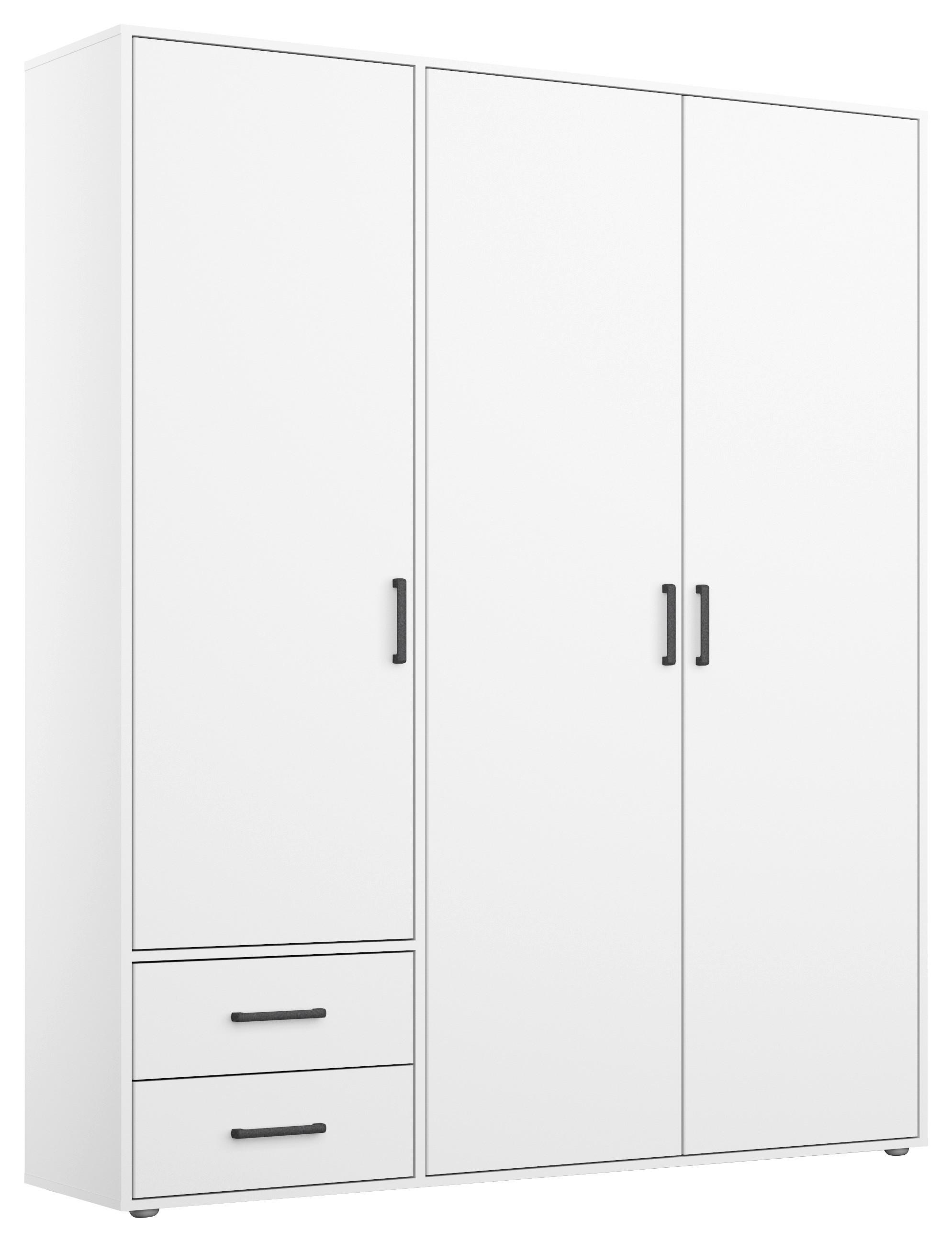 Ormar S Klasičnim Vratima Voyager - bijela/siva, Moderno, drvni materijal/plastika (140/194/53cm) - Modern Living