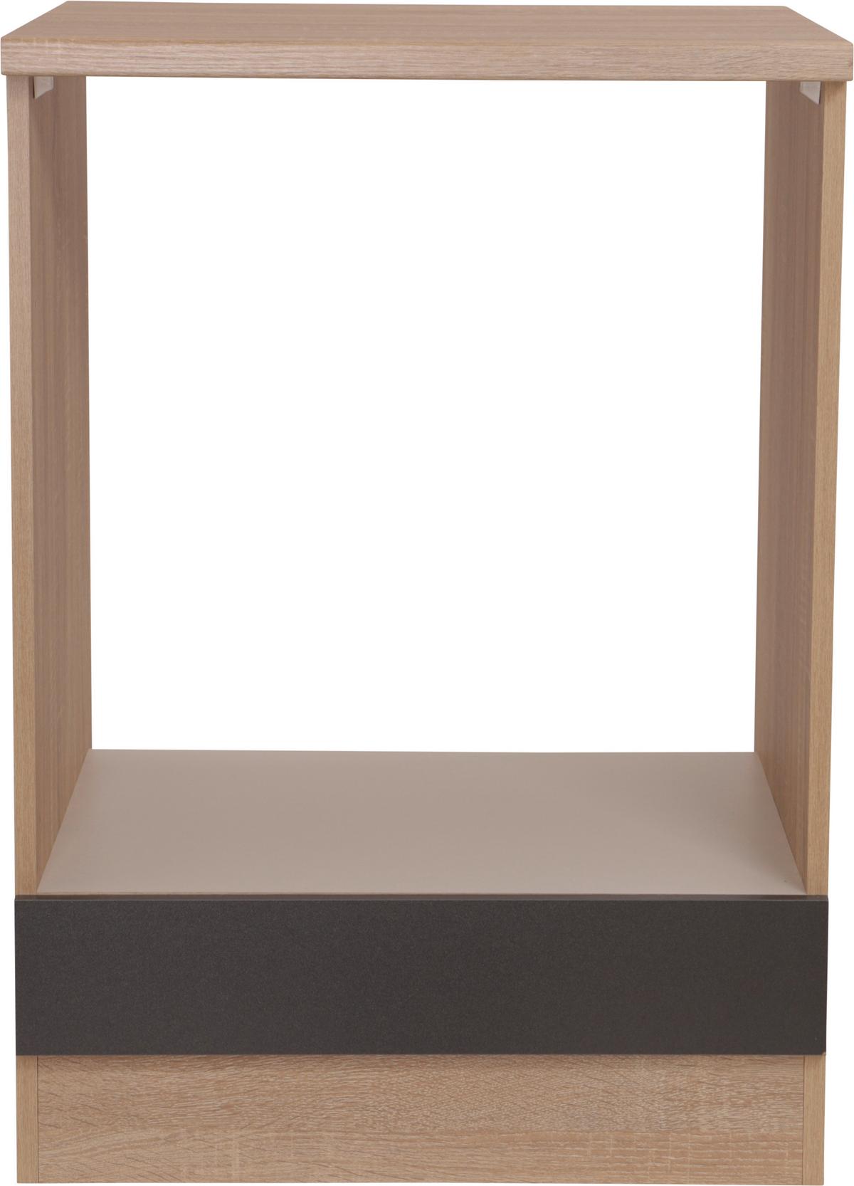 Omara Za Vgradnjo Štedilnika Merle, Barva Hrasta, Siva - siva/barve hrasta, Basics, leseni material (60/84,8/60cm) - Respekta