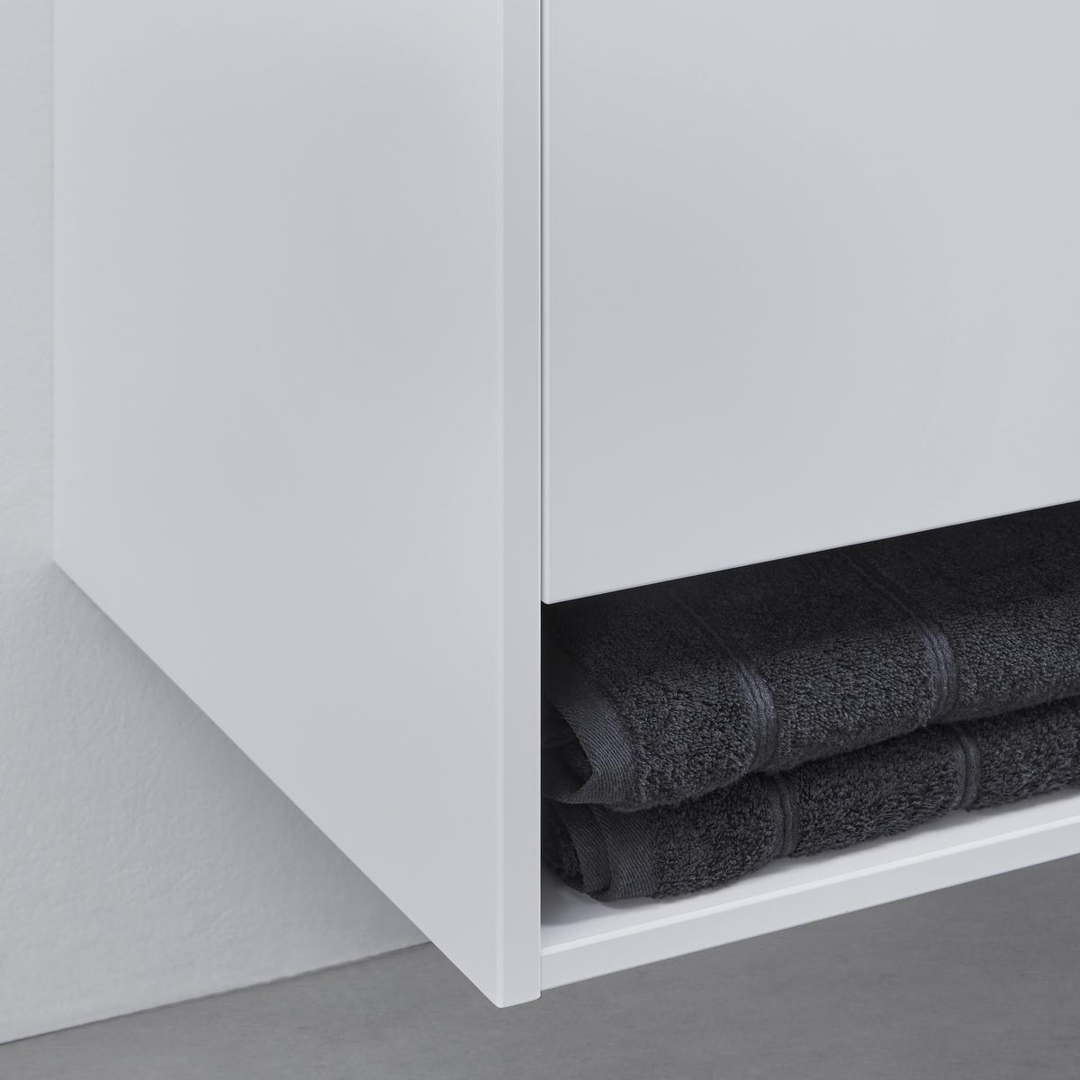 Badezimmer "Bennett" mit Waschbecken & Spiegelschrank - Weiss, Modern, Holzwerkstoff (100/184/44cm) - Bessagi Home