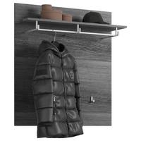 Panou cuier SCOUT - gri închis, Design, material pe bază de lemn (90/98/27cm) - Modern Living