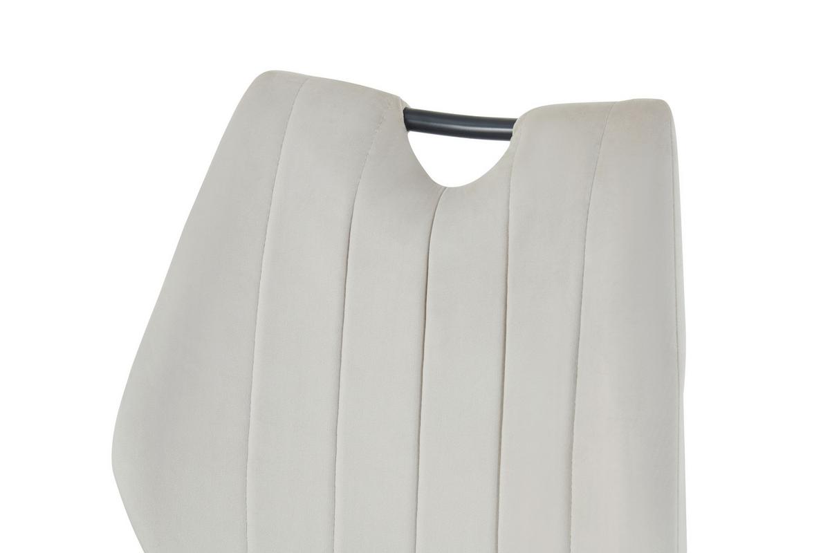 STUHL-SET CHRISTIN - Creme/Schwarz, Modern, Textil/Metall (52/75/58cm) - MID.YOU