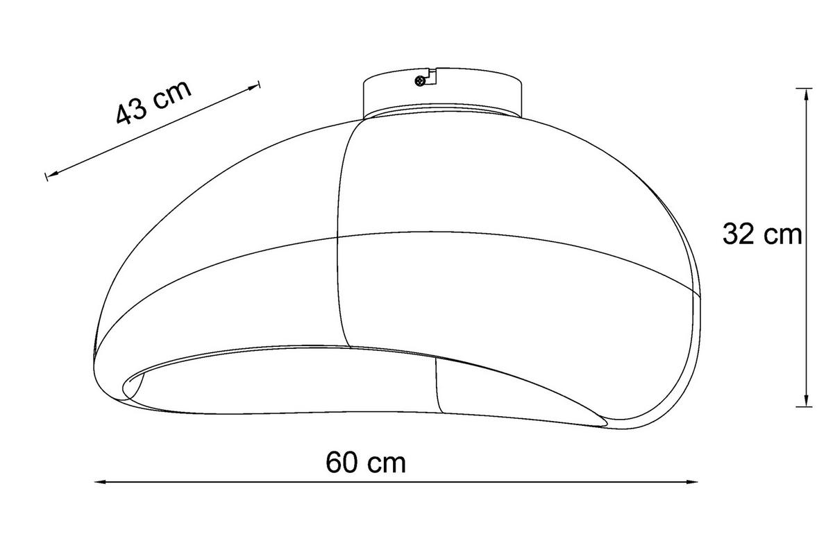 LAMPA SUFITOWA FORTUNA - biały, Design, tworzywo sztuczne/metal (60/43/32cm) - Collet's Monde