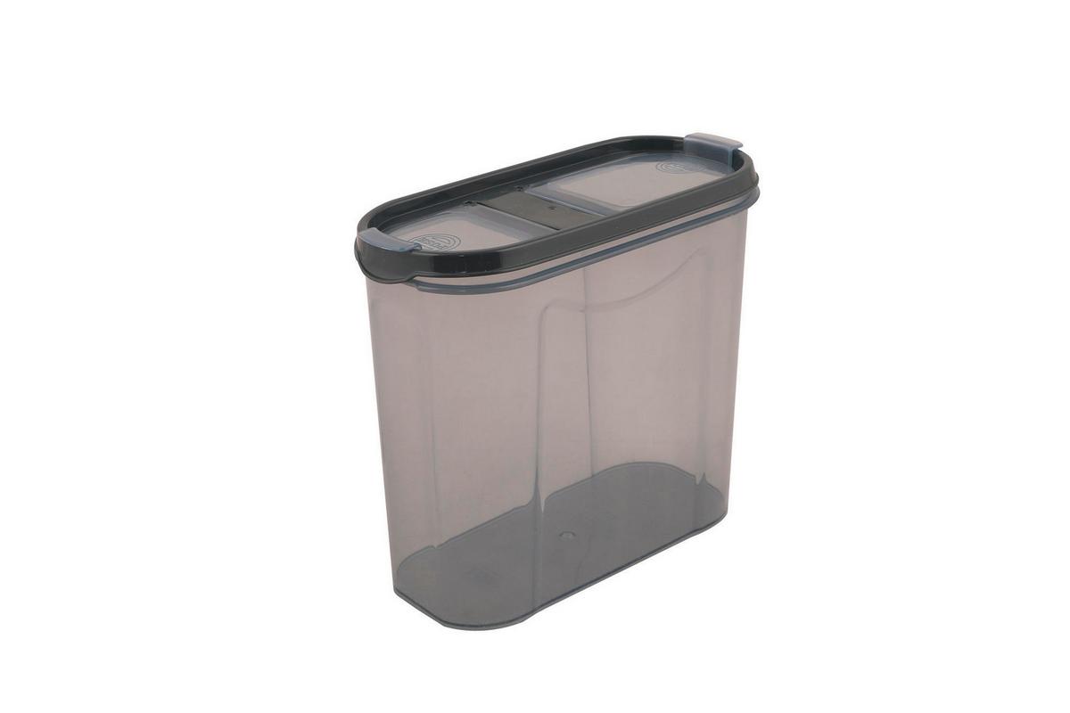 ZESTAW POJEMNIKÓW KUCHENNYCH DSY28 - antracytowy, Basics, tworzywo sztuczne (19/24/9cm)