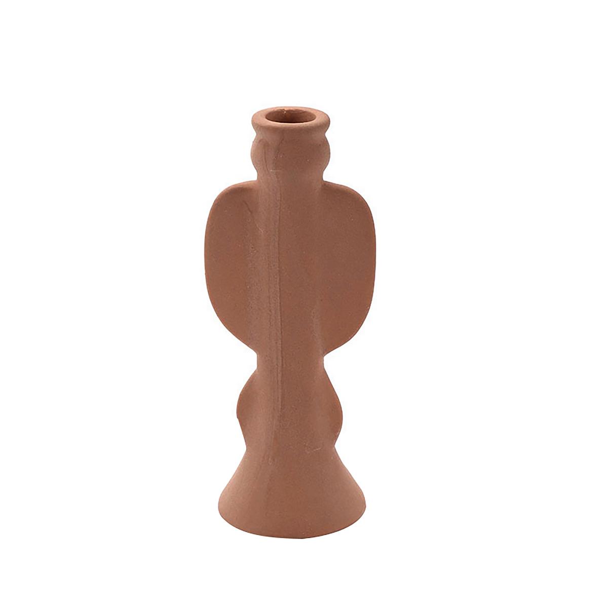 Kerzenhalter Line in Terra cotta - Terracotta, Keramik (8/7,8/20cm) - Modern Living