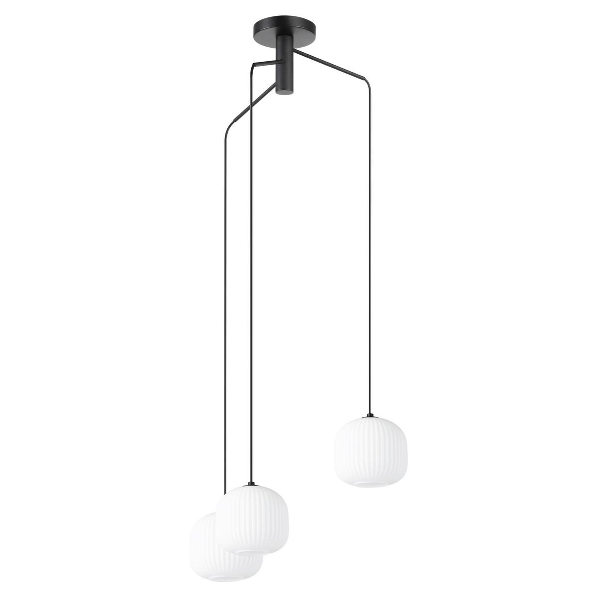 Hängeleuchte 99368* Mantunalle - Weiss/Schwarz, Design, Glas/Metall (62/110cm) - Eglo