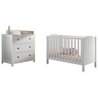 Babyzimmer AMORI in Kiefer MDF, teilmassiv, Weiß - Weiß, MODERN, Holz/Holzwerkstoff - MID.YOU