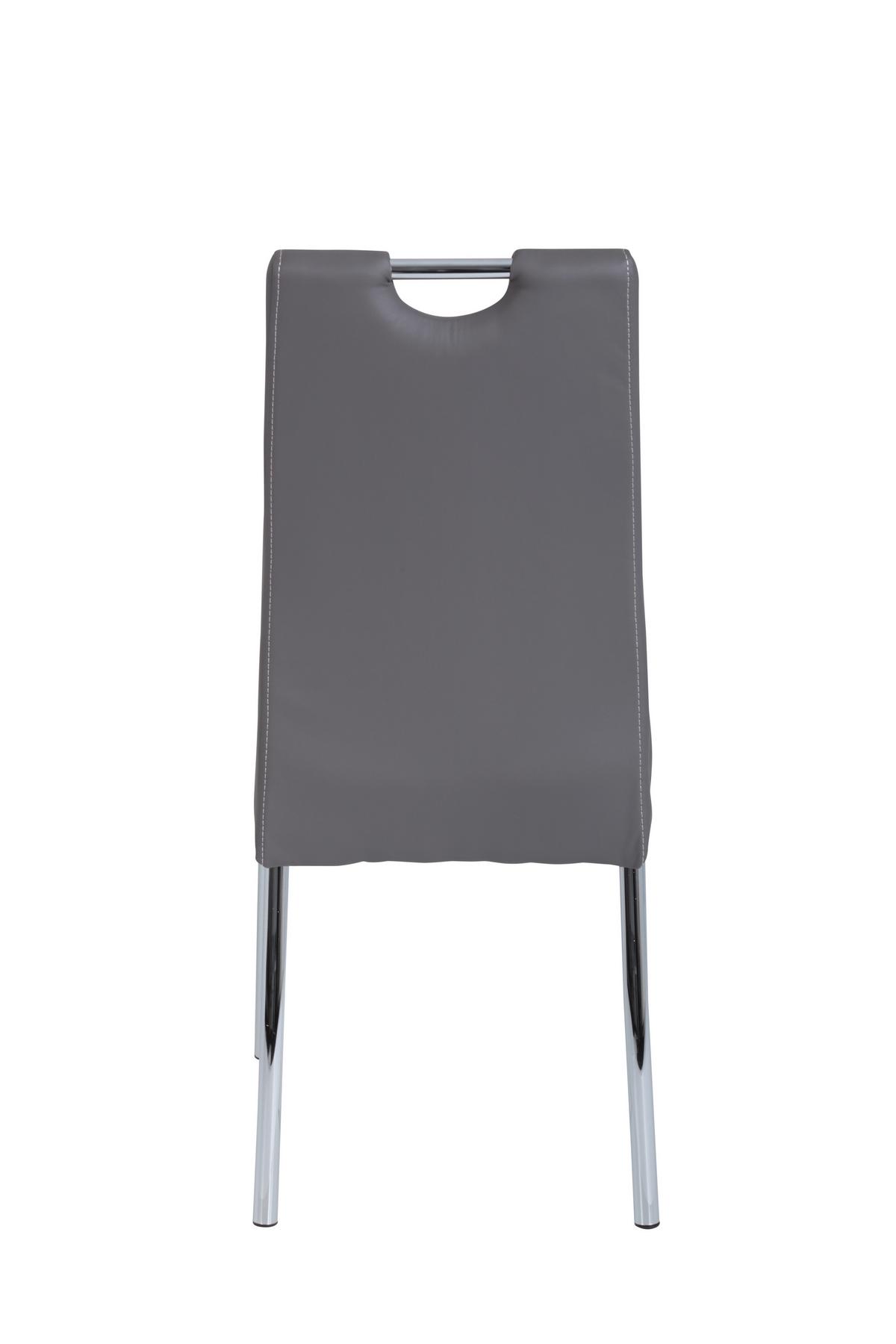 STUHL-SET SUSI S 4ER-SET - Chromfarben/Weiß, MODERN, Textil/Metall (44/98/61cm) - MID.YOU