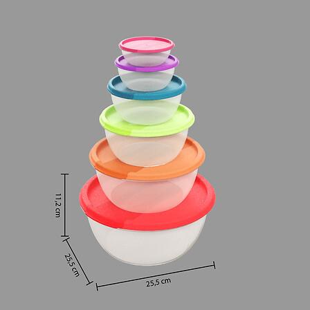 Set 4 recipiente alimentare Colors 4 - Basics (25,5/11,2cm)