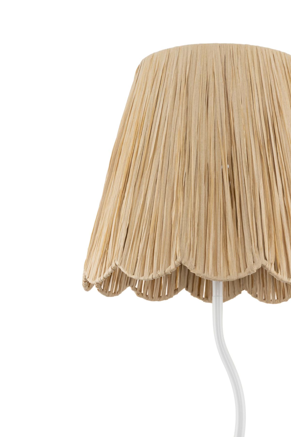 Stehleuchte Flock Naturfarben/Weiß max. 25 Watt - Naturfarben/Weiß, KONVENTIONELL, Papier/Metall (40/155cm)