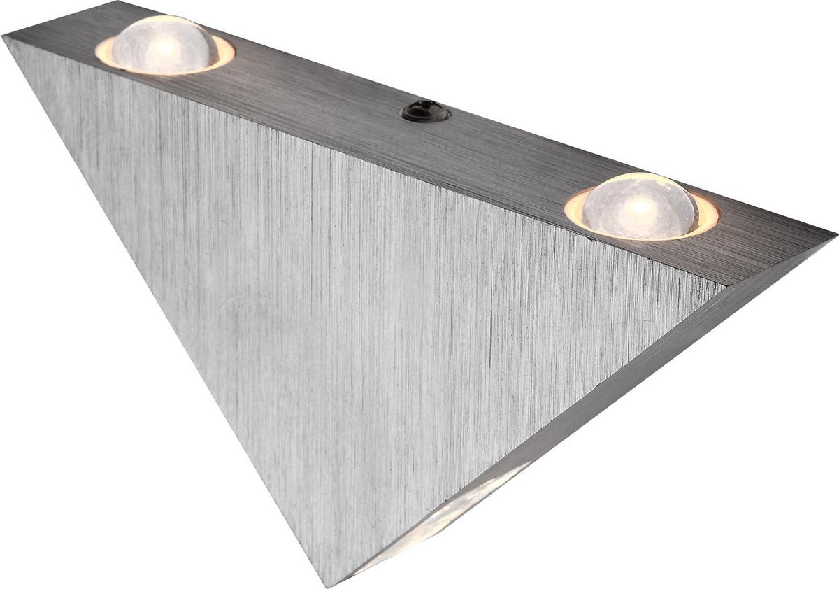 LED-Wandleuchte Gordon in Metallfarben max. 3 Watt - Design, Kunststoff/Metall (16,5/3/9cm) - Globo