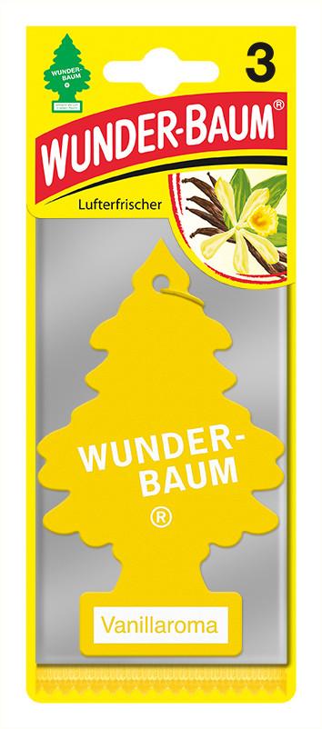 Autóillatosító Wunderbaum Vanília 3db - sárga, karton (7.5/1/19cm)