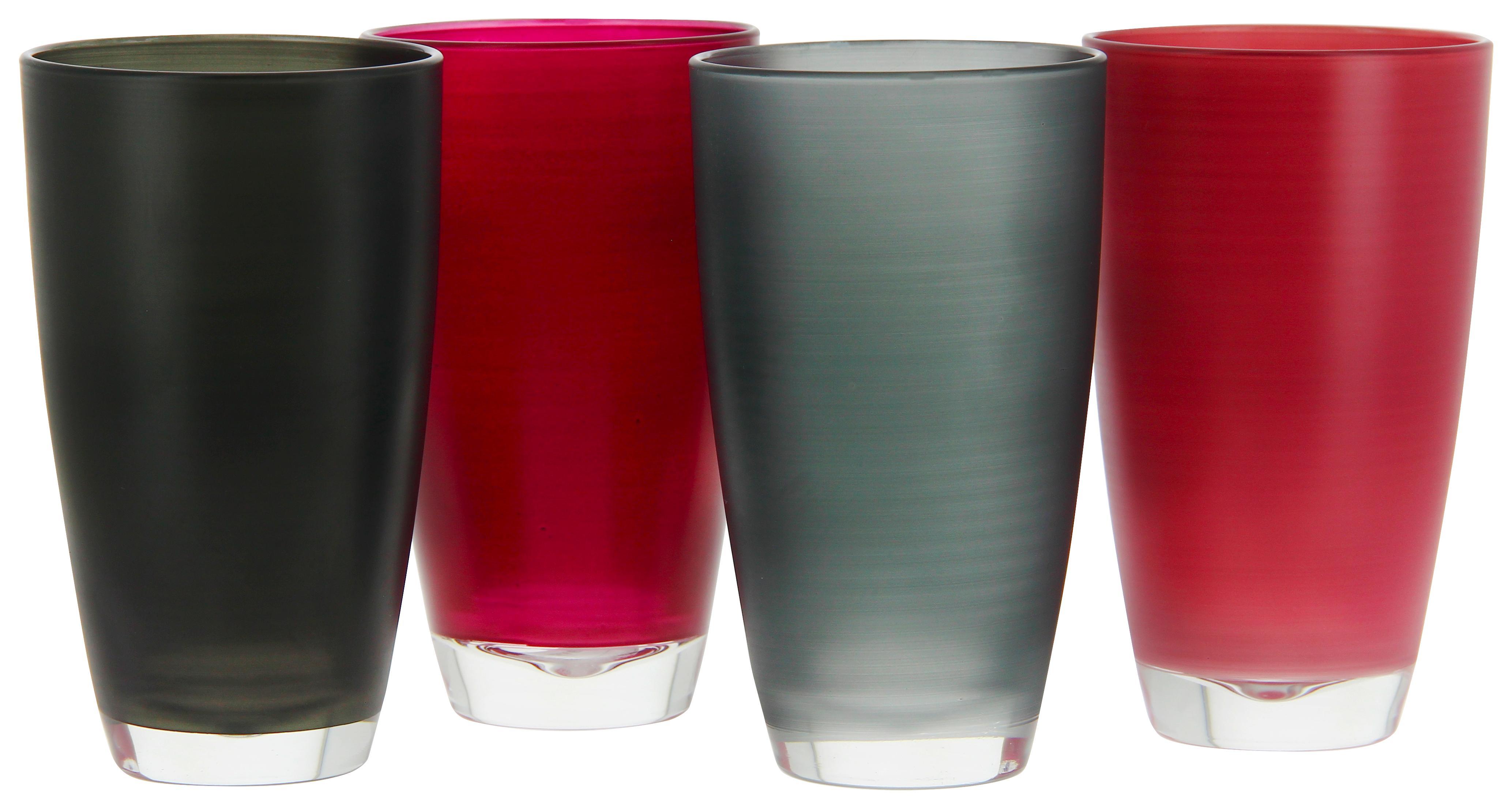 Trinkglas Berry Dreams in versch. Farben - Beere/Schwarz, MODERN, Glas (7,9/13,9cm) - Premium Living