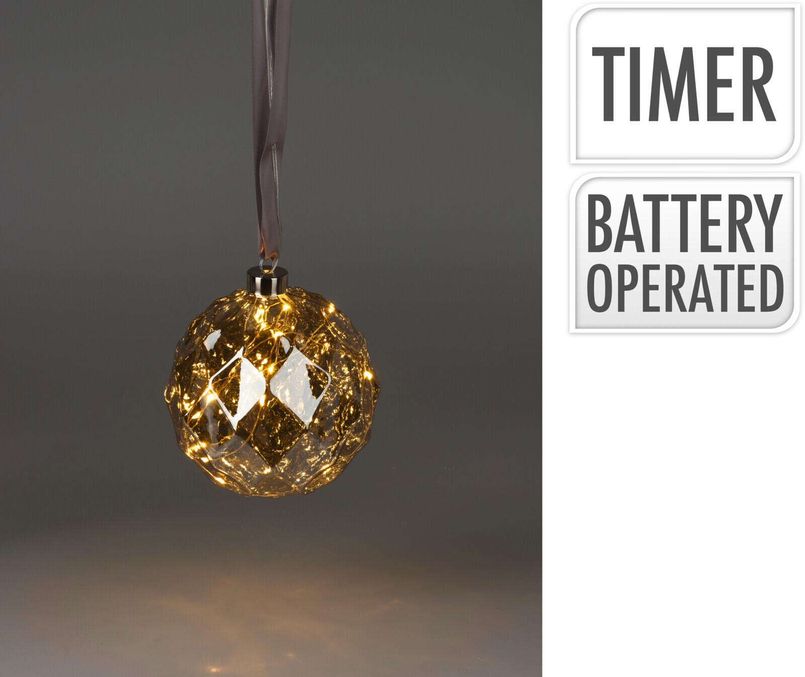 LED Díszlámpa Diamond Ball - Üveg (15cm)
