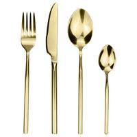 Besteckset Shine aus Edelstahl, 24-teilig - Champagner, LIFESTYLE, Metall - Mömax