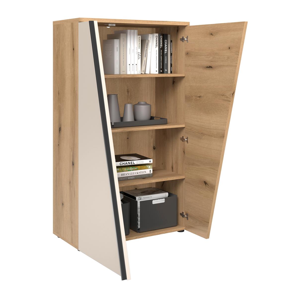 Venedig New Komoda - kašmir/boje hrasta, Moderno, drvni materijal/plastika (77/134/37cm) - Modern Living