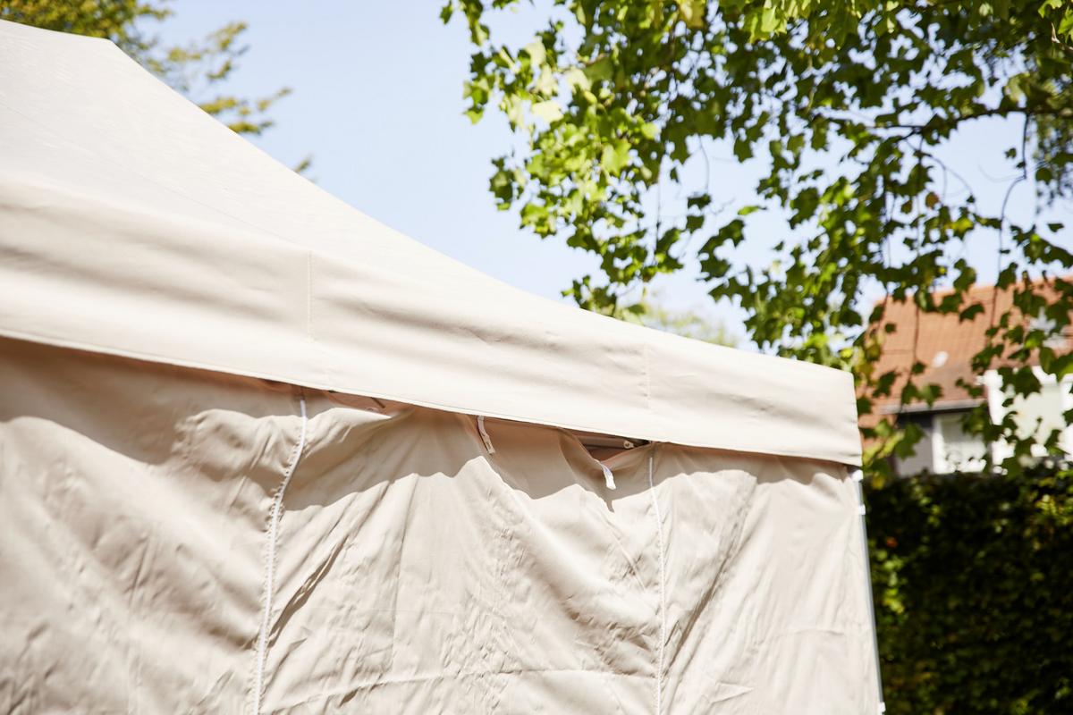 Pavillon L30551 450x300 cm Seitenteilen + UV-beständig - Taupe, KONVENTIONELL, Textil (450/330/300cm) - Siena Garden