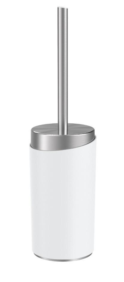 Wc-kefe Chris - nemesacél/fehér, Modern, műanyag/fém (9,6/37cm) - Premium Living