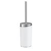 WC-Bürste Chris in Weiß/Edelstahlfarben - Edelstahlfarben/Weiß, MODERN, Kunststoff/Metall (9,6/37cm) - Premium Living