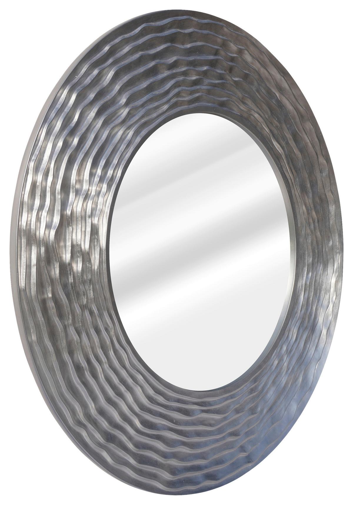 Ogledalo Gloria - srebrne boje, Moderno, staklo/drvni materijal (100/100/4cm) - Modern Living