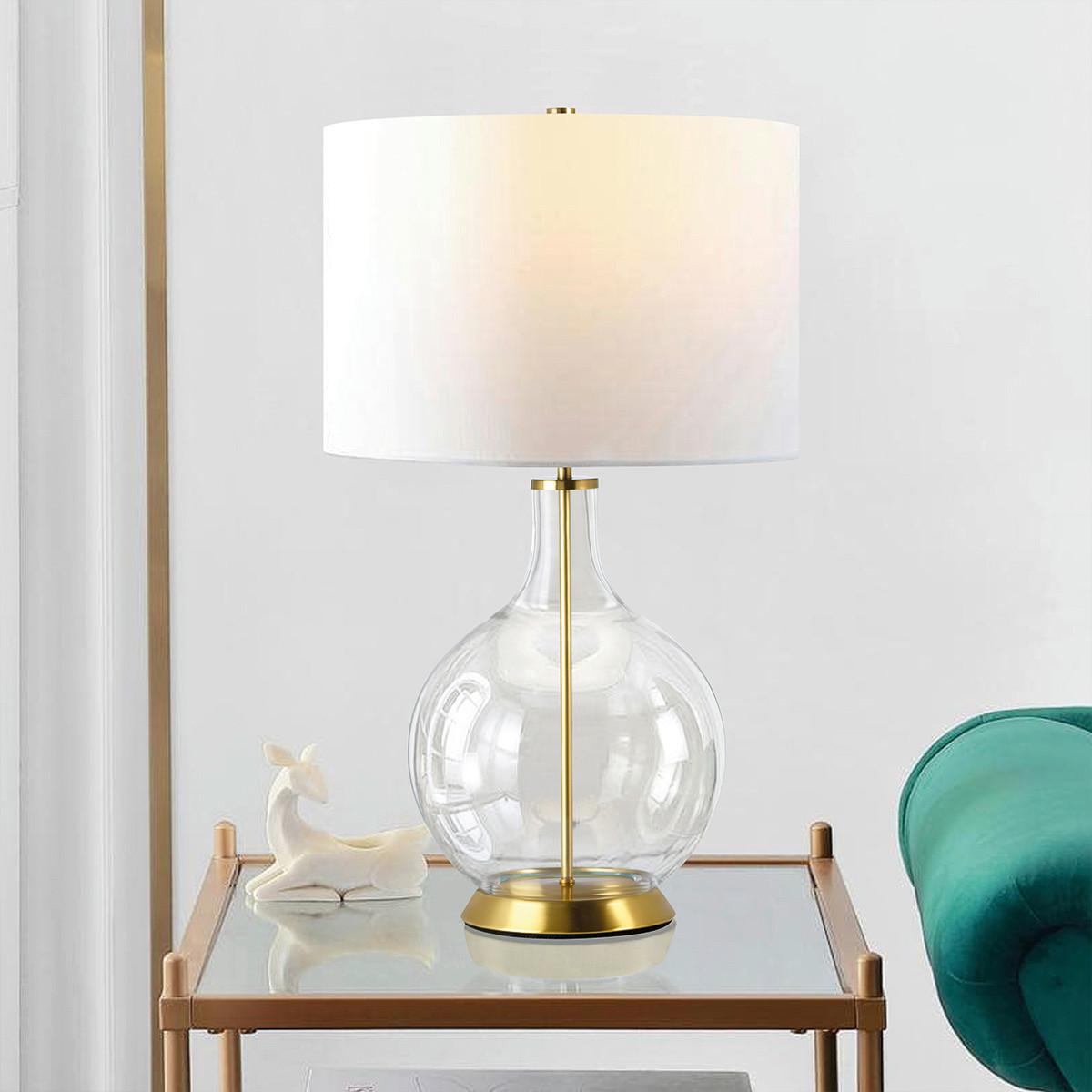 Stolna Svjetiljka Orb-Clear Bijela - boje mjeda, Konvencionalno, staklo/metal (36/67cm)