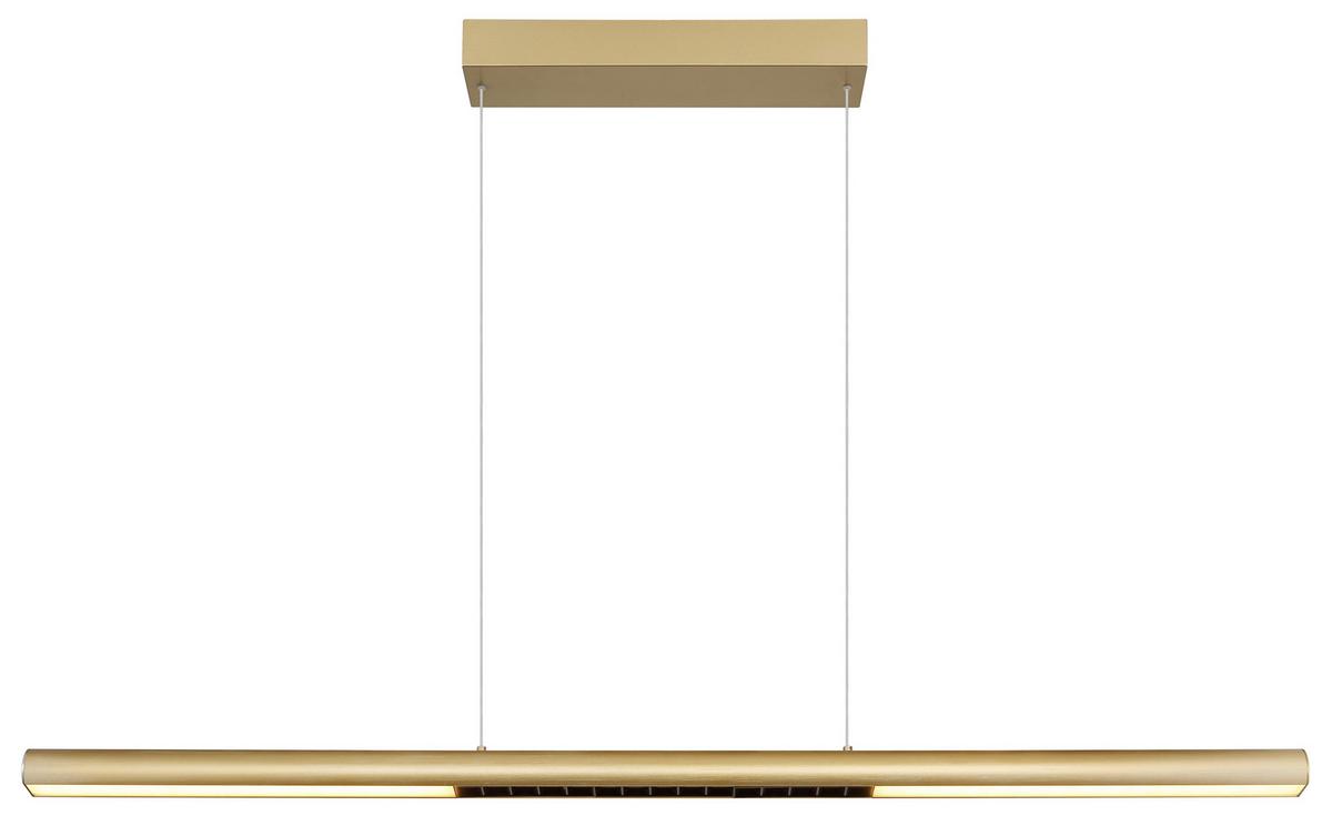 LED-HÄNGELEUCHTE 17018G  CODY - Transparent/Goldfarben, Design, Kunststoff/Metall (120/8/150cm) - Globo