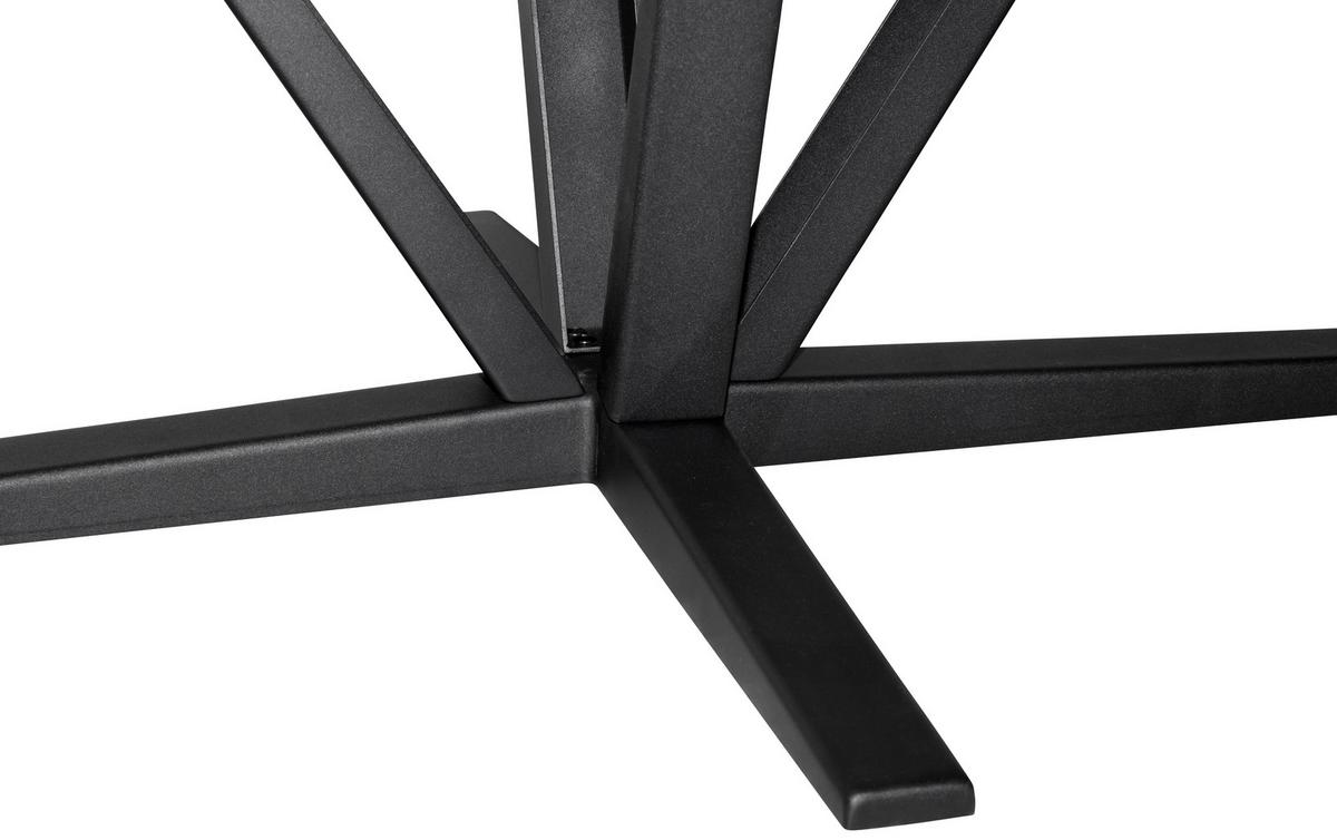 Jedilna Miza Pim, Barve Hrasta, 160x90 - črna/barve hrasta, Moderno, kovina/leseni material (160/76/90cm) - MID.YOU
