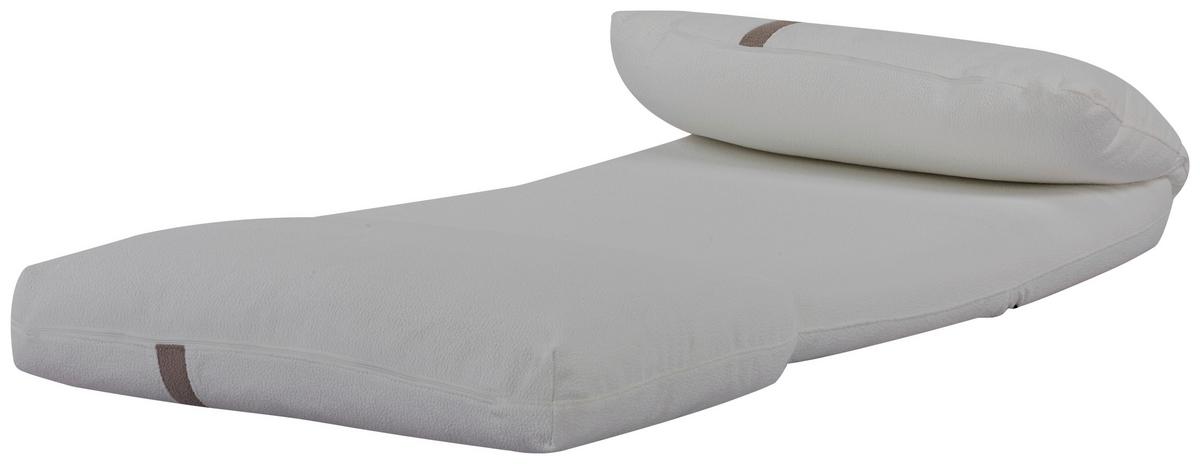 FOTEL Z FUNKCJĄ SPANIA ALMA - biały/jasnobrązowy, Modern, tkanina (78/58/82cm) - Livetastic