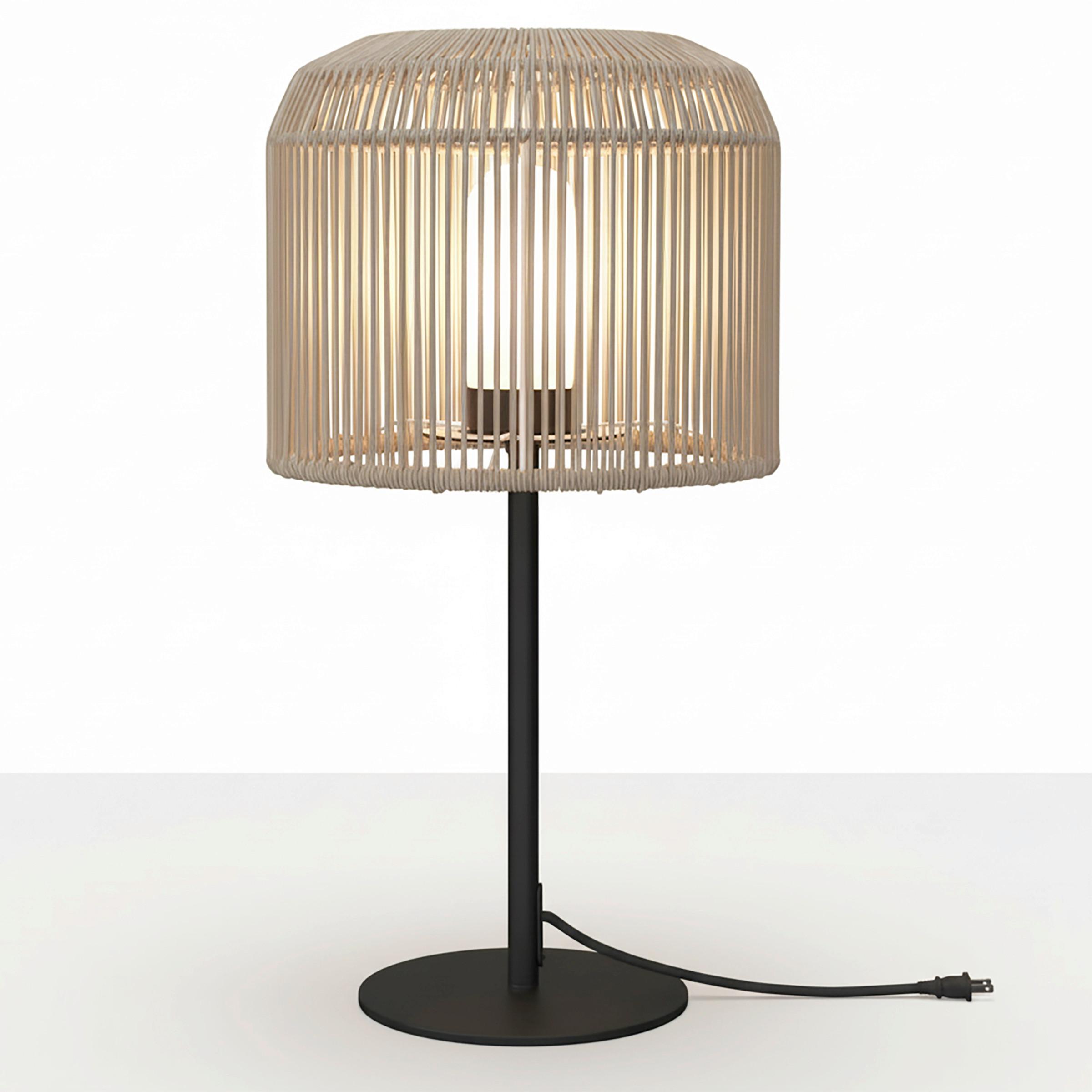 BORDSLAMPA IVO - svart/cremefärgad, Modern, metall/plast (30/58cm) - Bessagi Garden