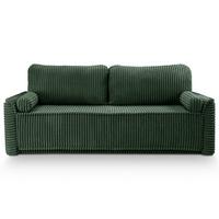 Schlafsofa Grubs Smaragdgrün - Smaragdgrün/Schwarz, Basics, Holz/Kunststoff (225/96/93cm) - MID.YOU