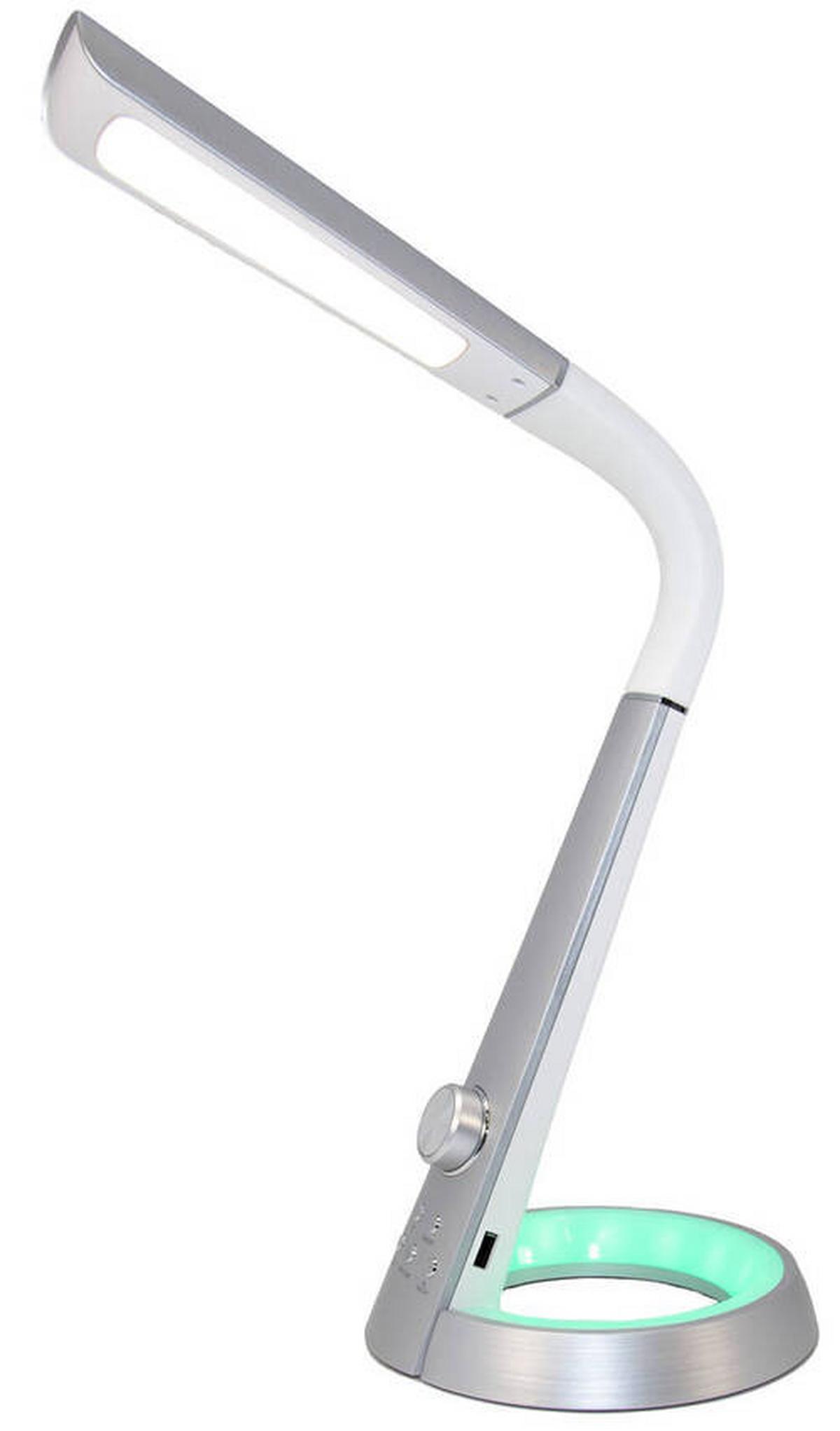 Namizna Led-svetilka Mitti, S Sijalko - srebrne barve/siva, Design, umetna masa (34,3/18,3/64cm) - Globo