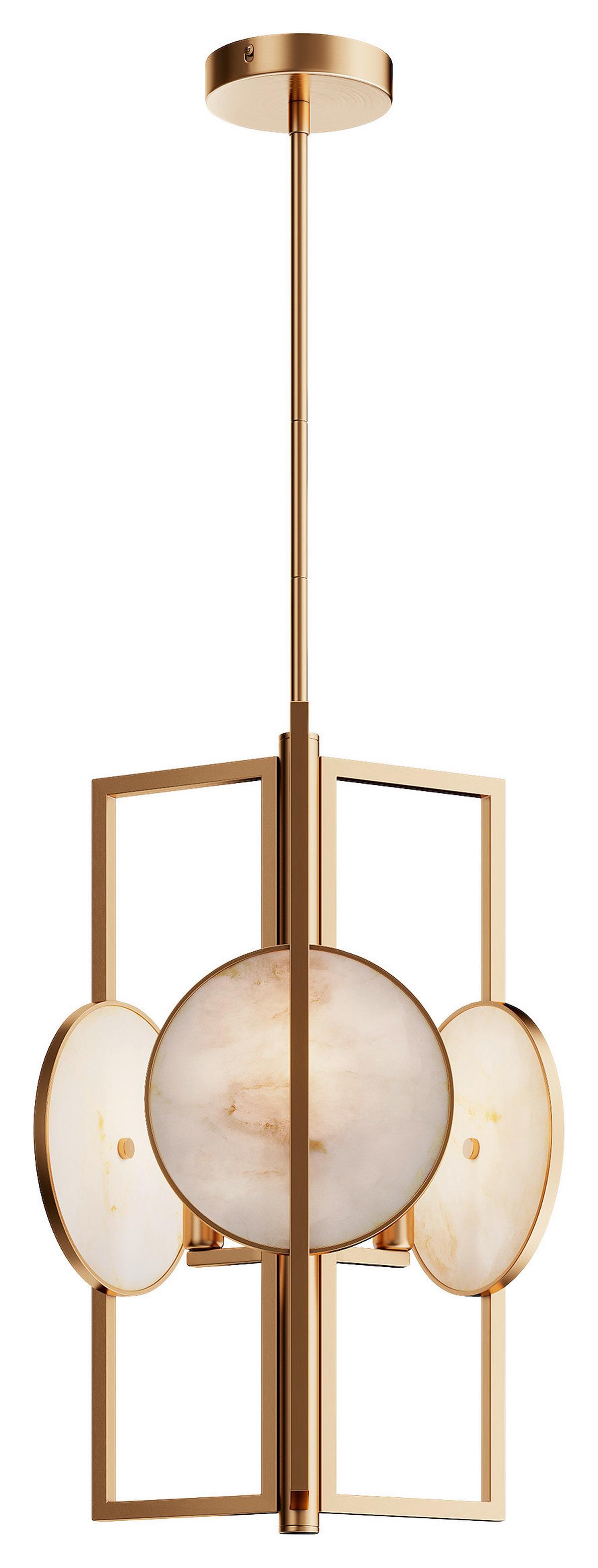 Pendelleuchte Marmo Goldfarben max. 40 Watt - Goldfarben, Trend, Stein/Metall (30,5/51/30,5cm) - MAYTONI
