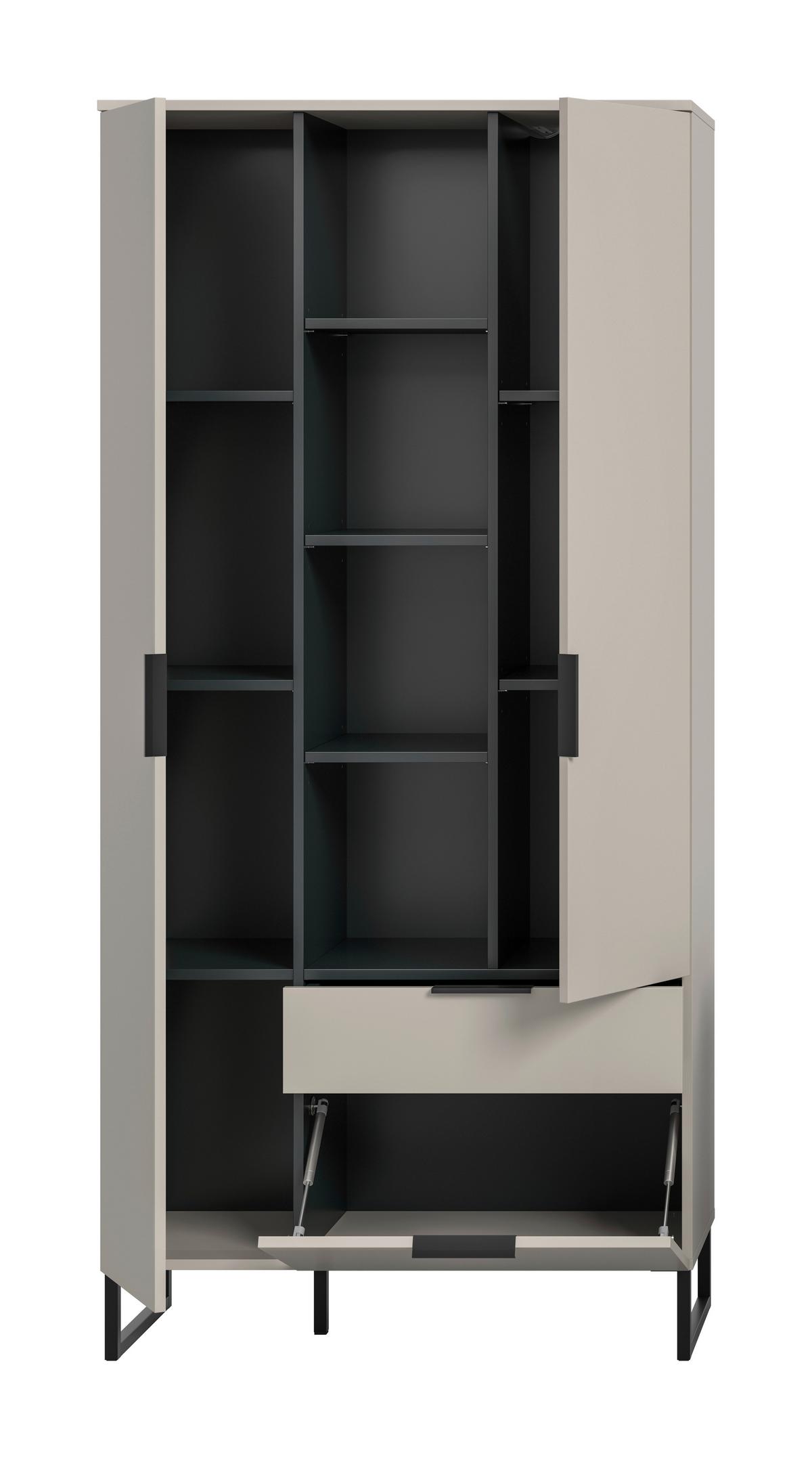 Omara Noida, Kašmir, Črna - kašmir/črna, Design, kovina/leseni material (90/192/37cm) - Livetastic